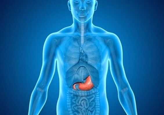 Stomach ulcer as a cause of back pain under the left shoulder